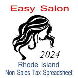 Rhode Island Non-Sales Tax Hairdresser Bookkeeping Spreadsheets for 2024 year end