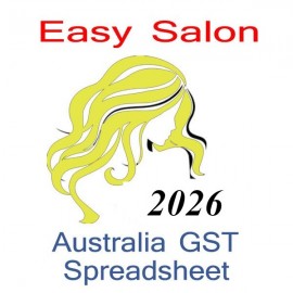 Australia Salon Bookkeeping & GST spreadsheet for 2026 year end