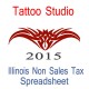 Illinois Non-Sales Tax Tattoo Artist Bookkeeping Spreadsheets for 2015 year end