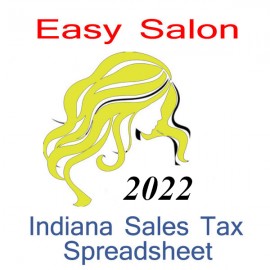Indiana Salon Accounts & Sales Tax Spreadsheet for 2022 year end