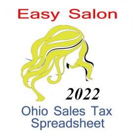 Ohio Salon Accounts & Sales Tax Spreadsheet for 2022 year end