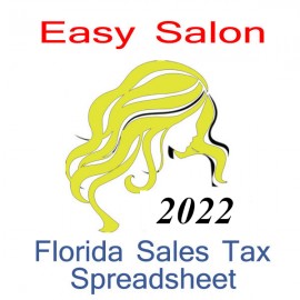 Florida Salon Accounts & Sales Tax Spreadsheet for 2022 year end