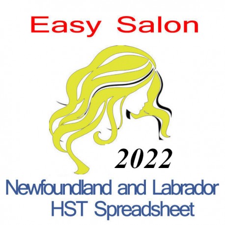 Newfoundland & Labrador salon bookkeeping HST spreadsheet for 2022 year end