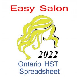 Ontario salon bookkeeping HST spreadsheet for 2022 year end