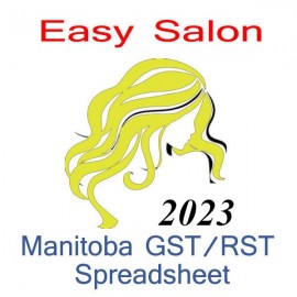 Manitoba salon bookkeeping GST/RST spreadsheet for 2023 year end