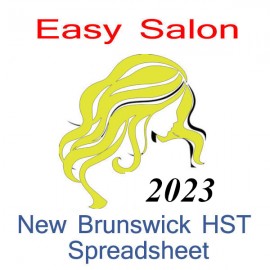 New Brunswick salon bookkeeping HST spreadsheet for 2023 year end
