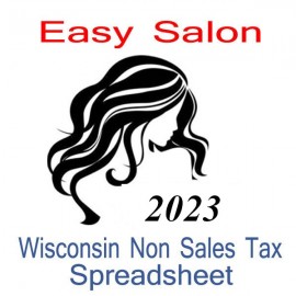 Wisconsin Non-Sales Tax Hairdresser Bookkeeping Spreadsheets for 2023 year end