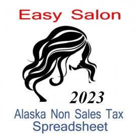 Alaska Non-Sales Tax Hairdresser Bookkeeping Spreadsheets for 2023 year end