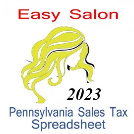 Pennsylvania Salon Accounts & Sales Tax Spreadsheet for 2023 year end