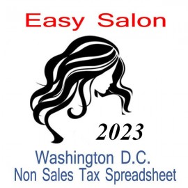 Washington D.C. Non-Sales Tax Hairdresser Bookkeeping Spreadsheets for 2023 year end
