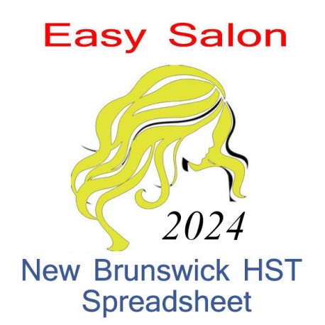 New Brunswick salon bookkeeping HST spreadsheet for 2024 year end