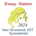 New Brunswick salon bookkeeping HST spreadsheet for 2024 year end