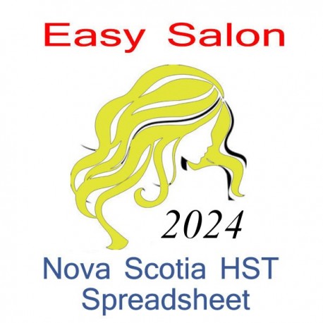 Nova Scotia salon bookkeeping HST spreadsheet for 2024 year end