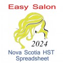 Nova Scotia salon bookkeeping HST spreadsheet for 2024 year end