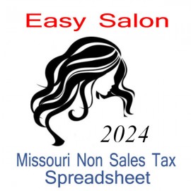 Missouri Non-Sales Tax Hairdresser Bookkeeping Spreadsheets for 2024 year end