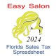 Florida Salon Accounts & Sales Tax Spreadsheet for 2024 year end