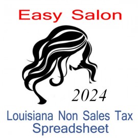 Louisiana Non-Sales Tax Hairdresser Bookkeeping Spreadsheets for 2024 year end