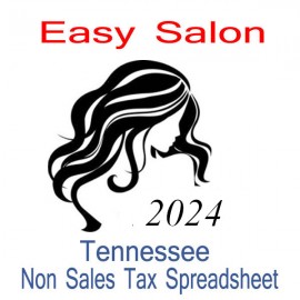 Tennessee Non-Sales Tax Hairdresser Bookkeeping Spreadsheets for 2024 year end